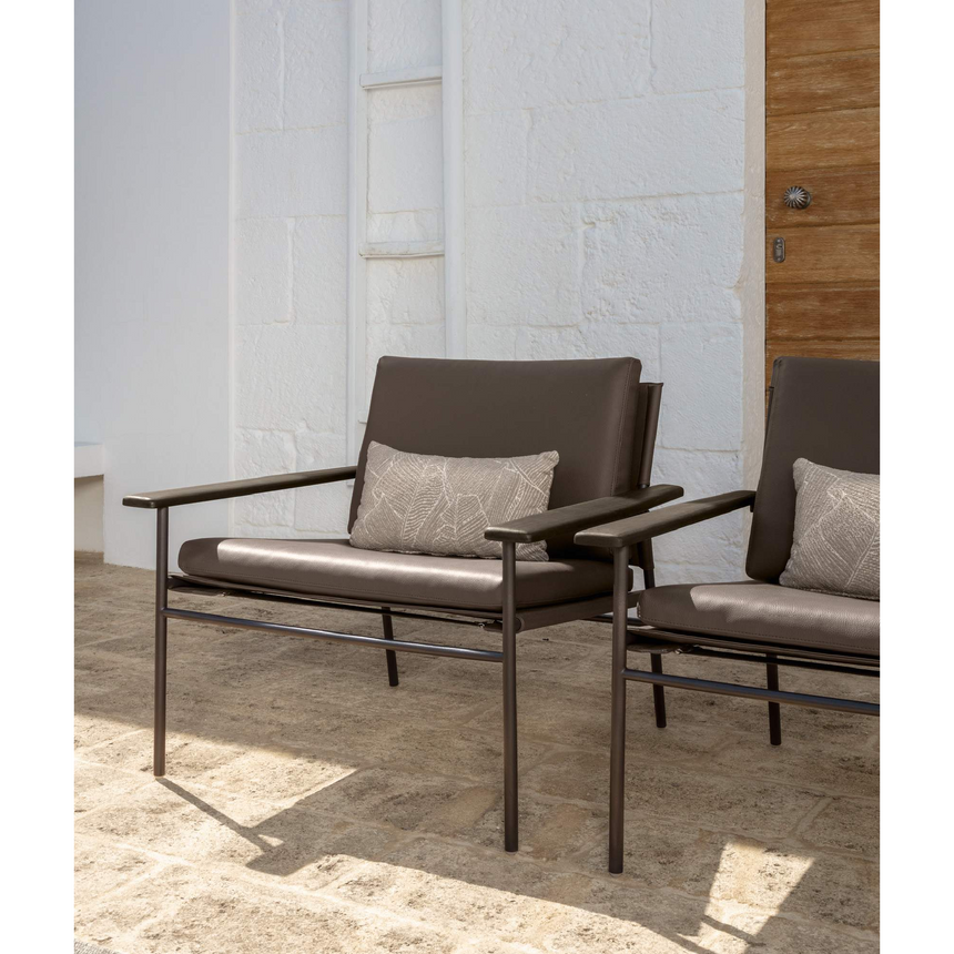 Eco-Leather Outdoor Lounge Armchair | Talenti Allure | Italianfurniture.com