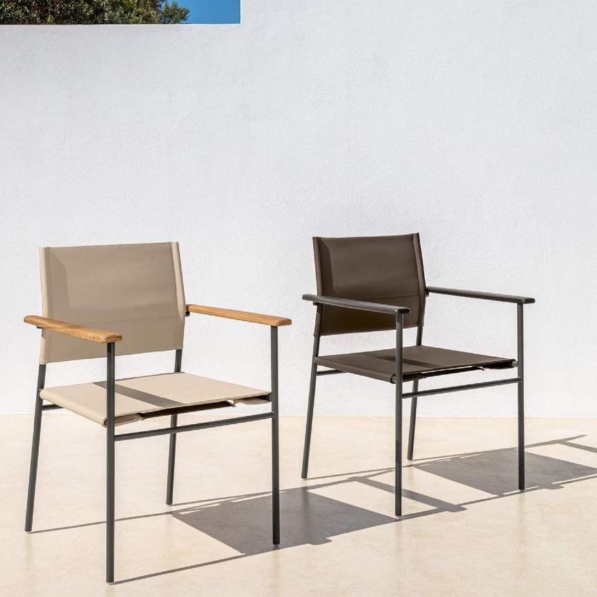 Leather Outdoor Dining Chair | Talenti Allure | Italianfurniture.com