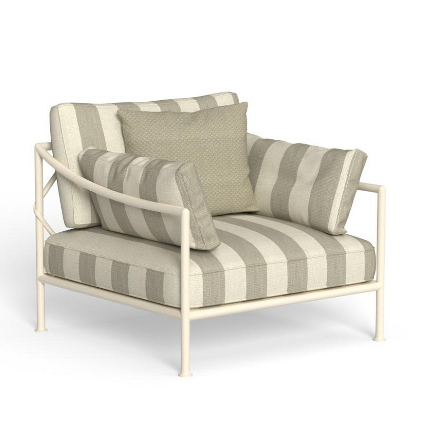 Metal Framed Outdoor Lounge Armchair | Talenti Capri | Italianfurniture.com