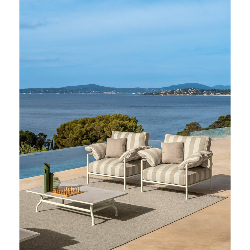 Metal Framed Outdoor Lounge Armchair | Talenti Capri | Italianfurniture.com