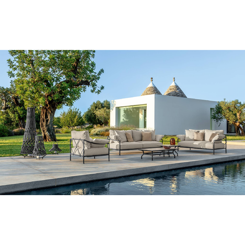 Metal Framed Outdoor Lounge Armchair | Talenti Capri | Italianfurniture.com