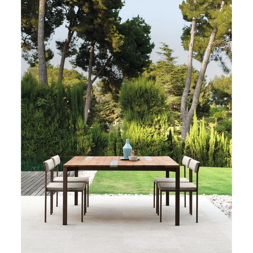 Marble Slat Outdoor Dining Table | Talenti Casilda | Italianfurniture.com