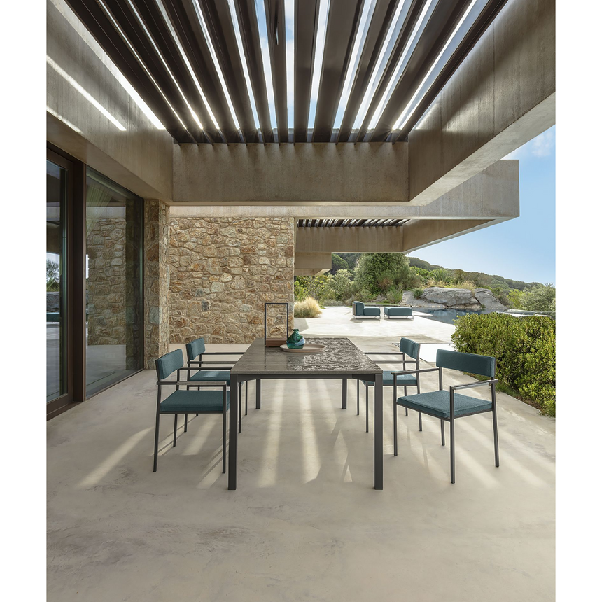 Marble Slat Outdoor Dining Table | Talenti Casilda | Italianfurniture.com