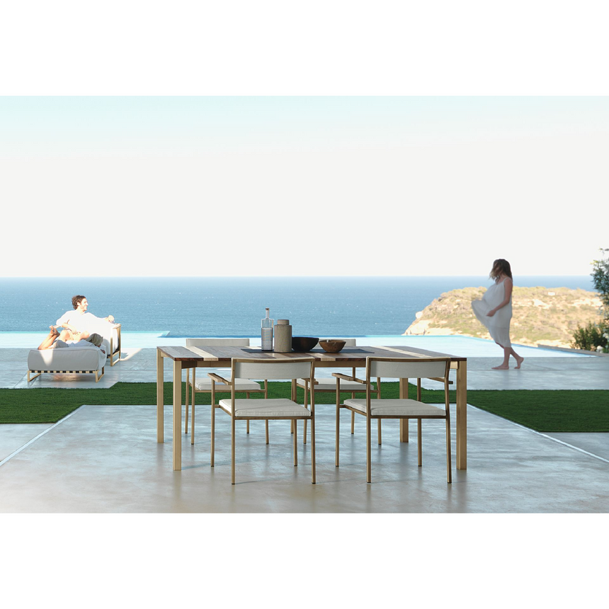 Marble Slat Outdoor Dining Table | Talenti Casilda | Italianfurniture.com