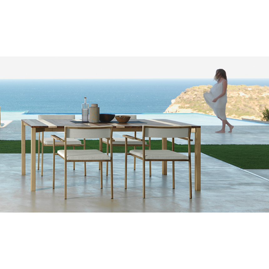 Marble Slat Outdoor Dining Table | Talenti Casilda | Italianfurniture.com