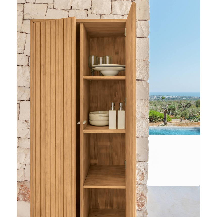 Fluted Wood 2-Door Cabinet | Talenti Chora