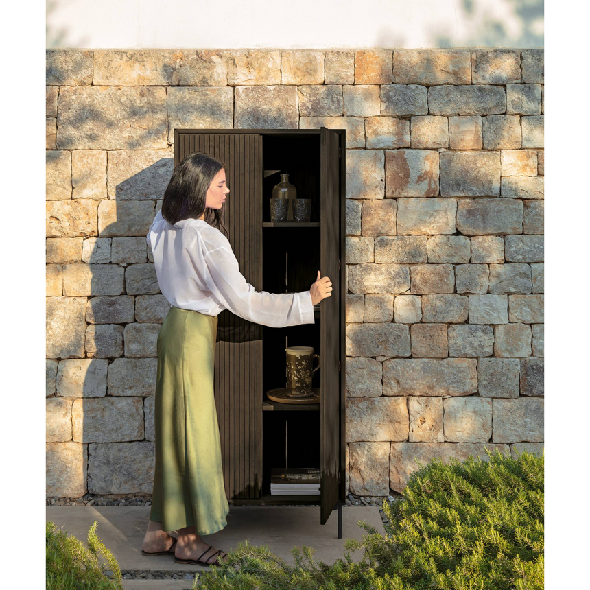 Fluted Wood 2-Door Cabinet | Talenti Chora