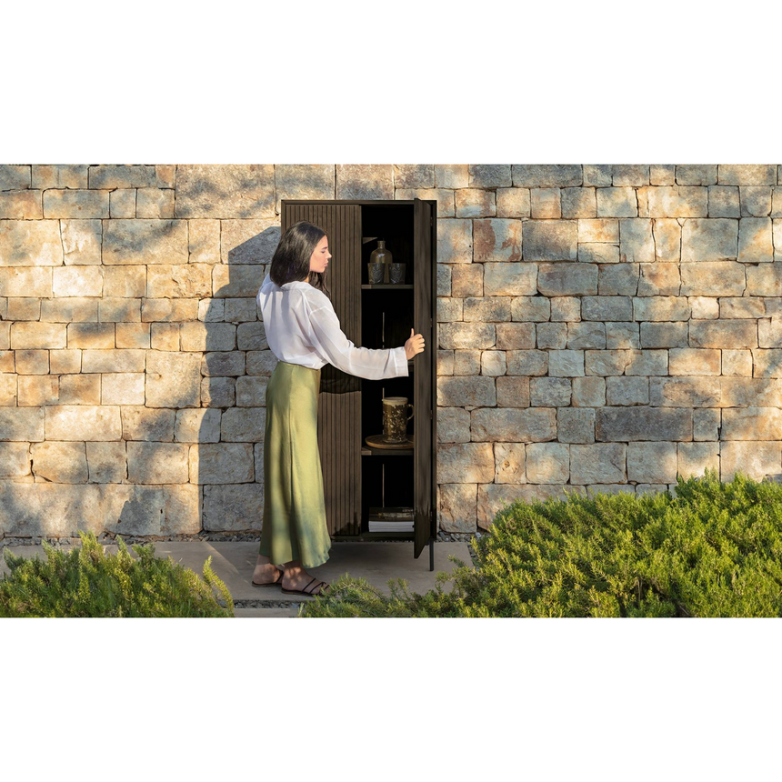 Fluted Wood 2-Door Cabinet | Talenti Chora