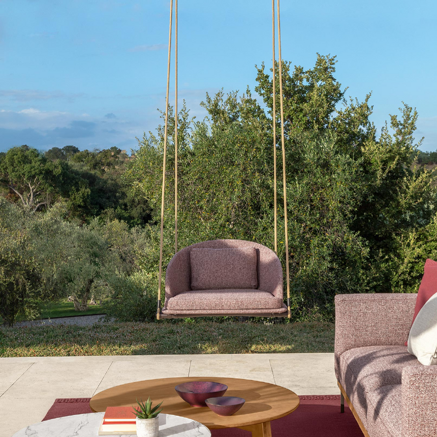 Curved Back Outdoor Swing Chair | Talenti CleoSoft | Italianfurniture.com