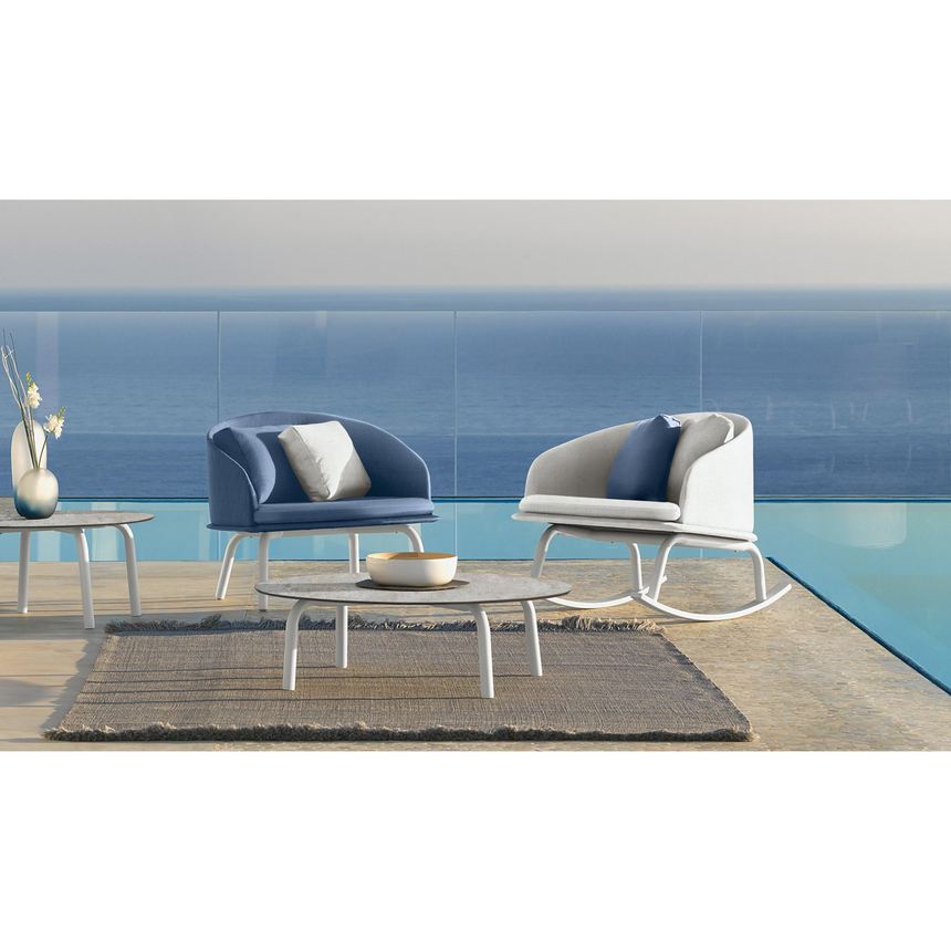 Outdoor Aluminum Curved Lounge Armchair | Talenti CleoSoft | Italianfurniture.com