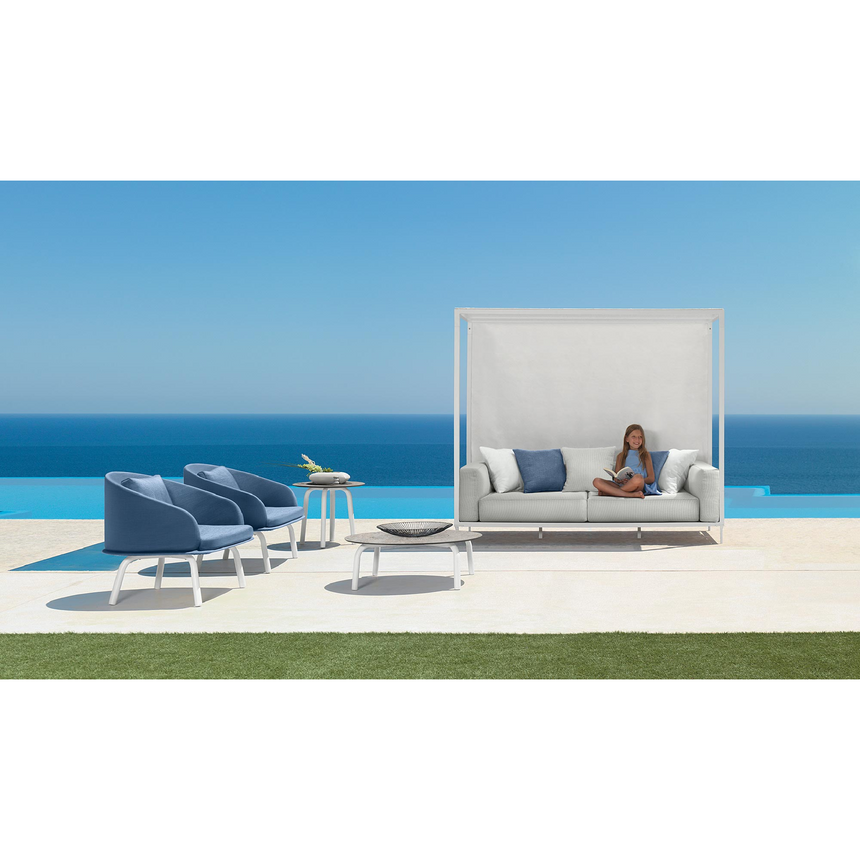 Outdoor Aluminum Curved Lounge Armchair | Talenti CleoSoft | Italianfurniture.com