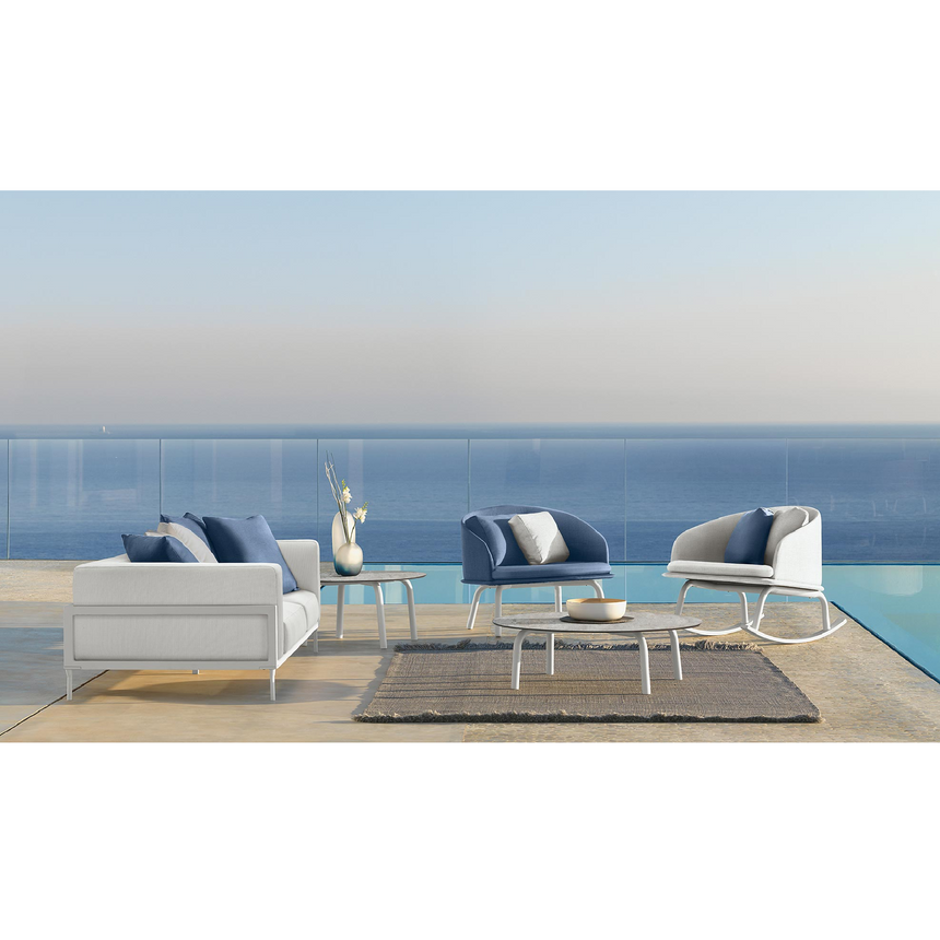 Outdoor Aluminum Curved Lounge Armchair | Talenti CleoSoft | Italianfurniture.com
