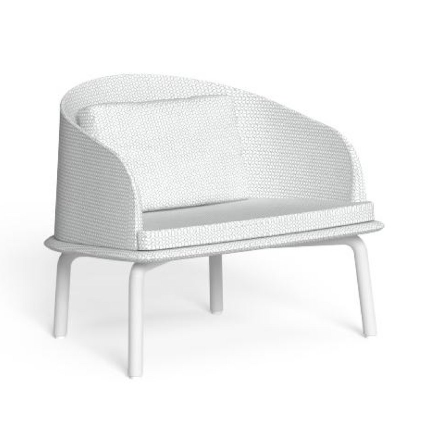 Outdoor Aluminum Curved Lounge Armchair | Talenti CleoSoft | Italianfurniture.com