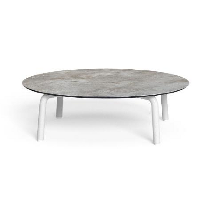 Outdoor Aluminum Round Coffee Table | Talenti CleoSoft | Italianfurniture.com