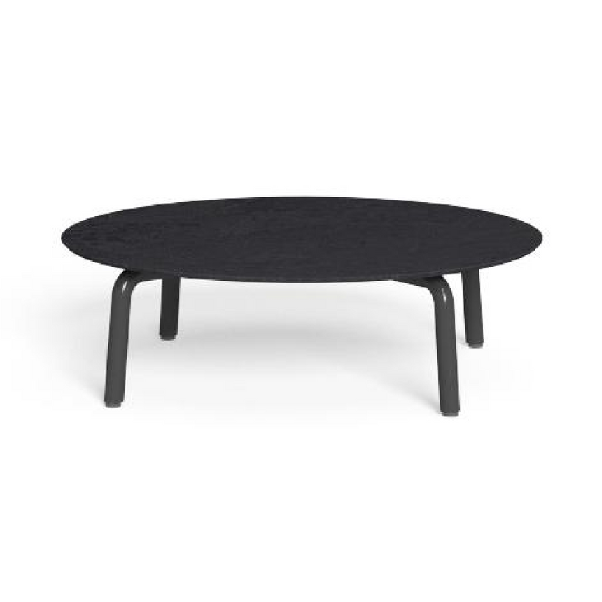 Outdoor Aluminum Round Coffee Table | Talenti CleoSoft | Italianfurniture.com