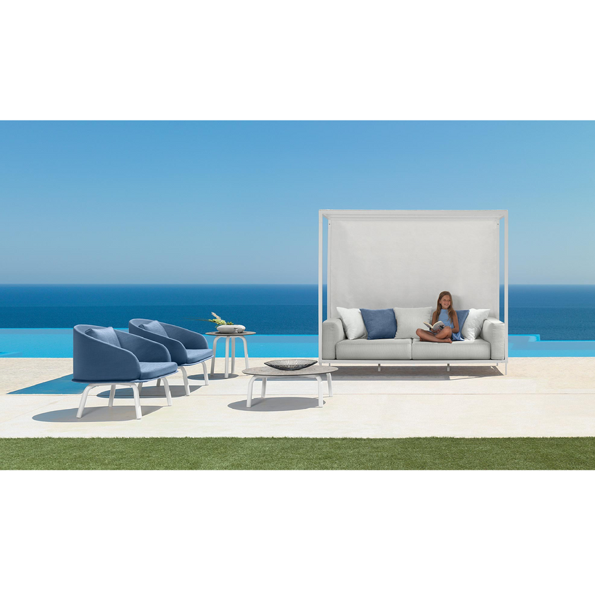 Outdoor Aluminum Round Coffee Table | Talenti CleoSoft | Italianfurniture.com