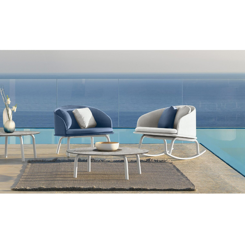 Outdoor Aluminum Round Coffee Table | Talenti CleoSoft | Italianfurniture.com