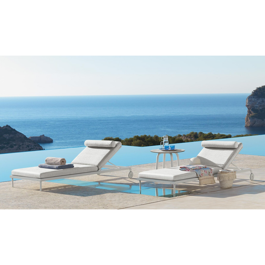 Outdoor Aluminum Round Coffee Table | Talenti CleoSoft | Italianfurniture.com