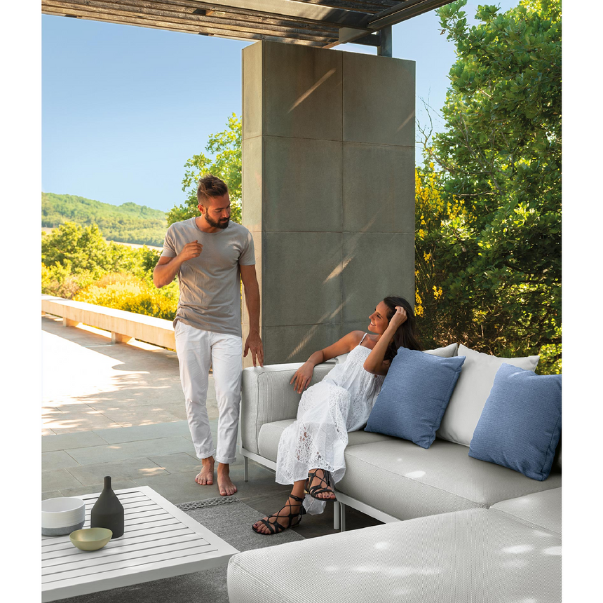 Outdoor Slatted Aluminum Coffee Table | Talenti CleoSoft | Italianfurniture.com