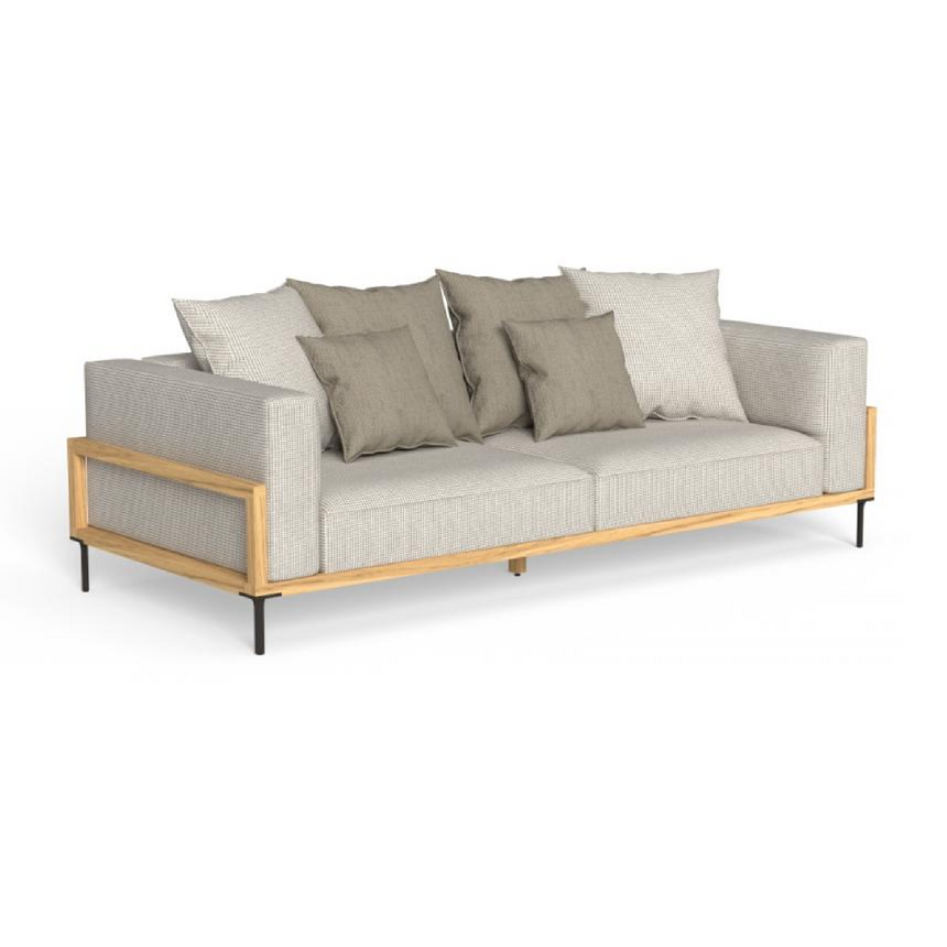 Wood Framed Outdoor 3-Seater Sofa | Talenti CleoSoft | Italianfurniture.com