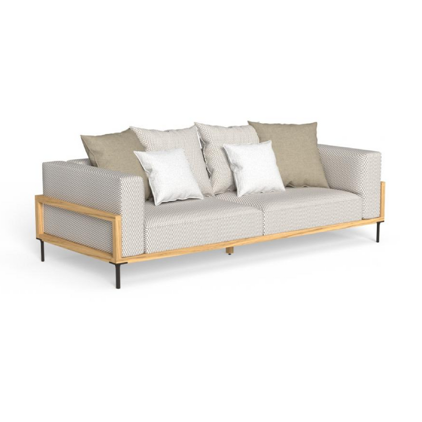 Wood Framed Outdoor 3-Seater Sofa | Talenti CleoSoft | Italianfurniture.com