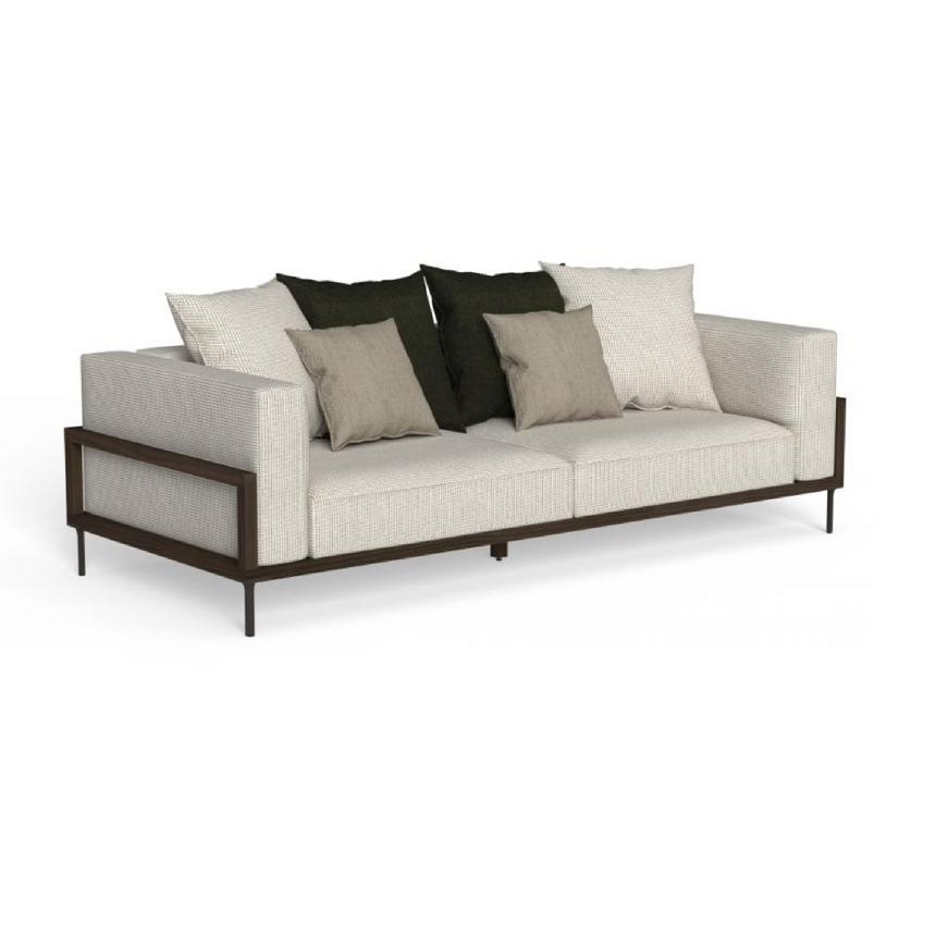 Wood Framed Outdoor 3-Seater Sofa | Talenti CleoSoft | Italianfurniture.com