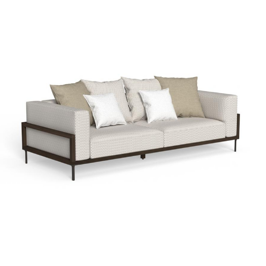 Wood Framed Outdoor 3-Seater Sofa | Talenti CleoSoft | Italianfurniture.com