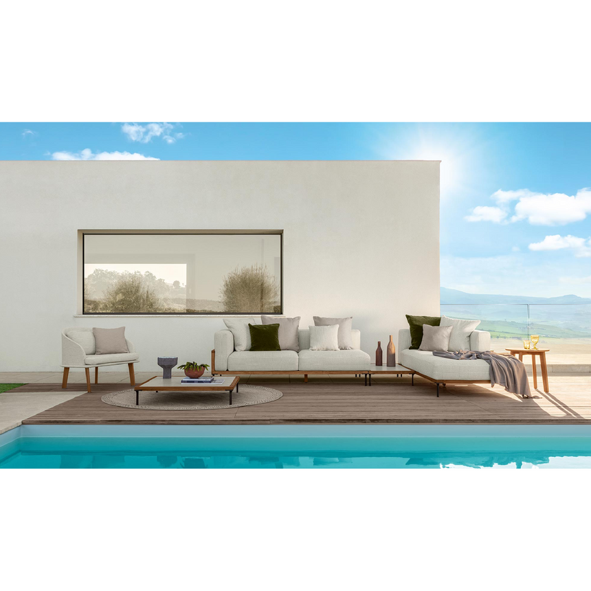 Wood Framed Outdoor Modular Sofa | Talenti CleoSoft | Italianfurniture.com