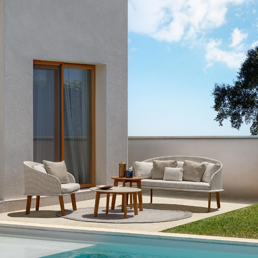 Curved Back Outdoor Loveseat | Talenti CleoSoft | Italianfurniture.com