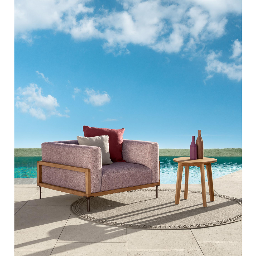 Wood Framed Outdoor Living Armchair | Talenti CleoSoft | Italianfurniture.com