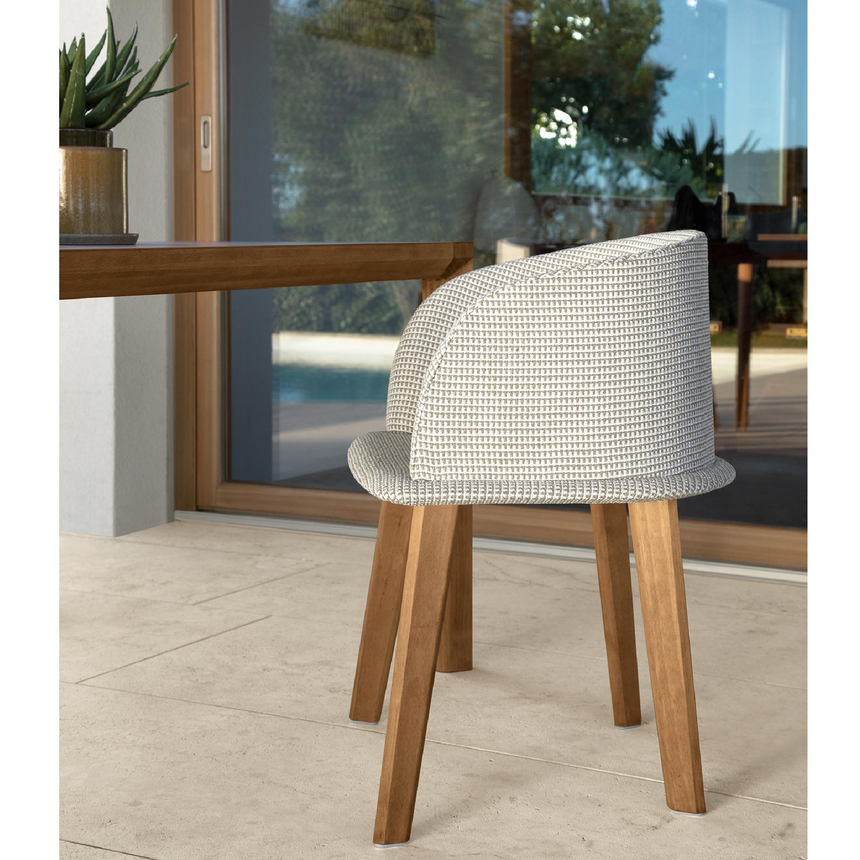 Wood Padded Outdoor Tube Chair | Talenti CleoSofto | Italianfurniture.com