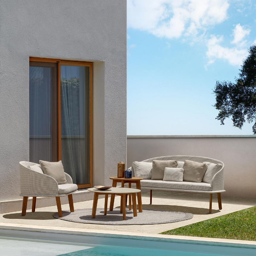 Wood Legged Outdoor Coffee Table | Talenti CleoSoft | Italianfurniture.com