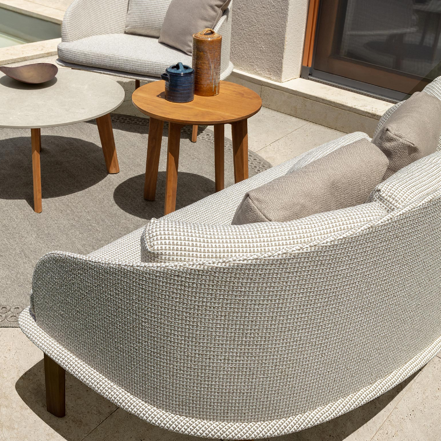 Wood Legged Outdoor Coffee Table | Talenti CleoSoft | Italianfurniture.com