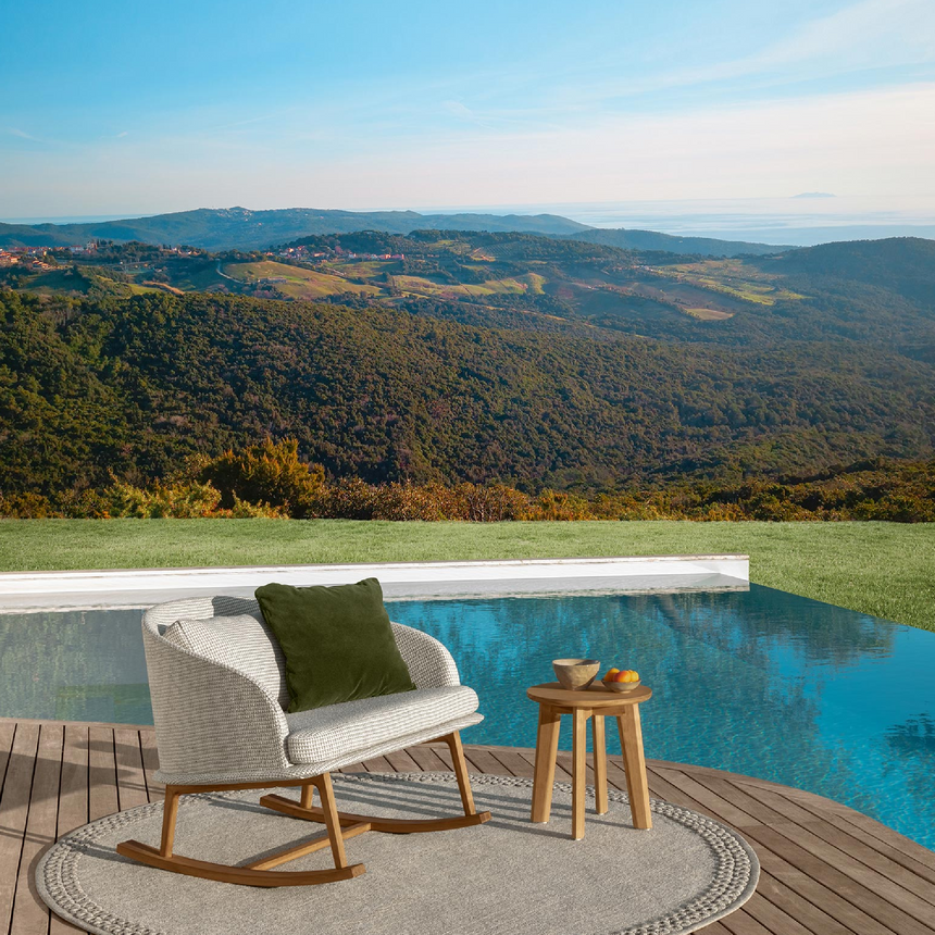 Wood Legged Outdoor Coffee Table | Talenti CleoSoft | Italianfurniture.com