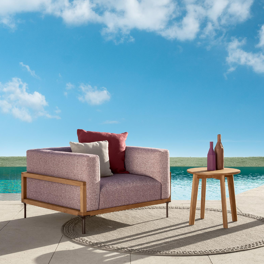 Wood Outdoor Side table | Talenti CleoSoft | Italianfurniture.com