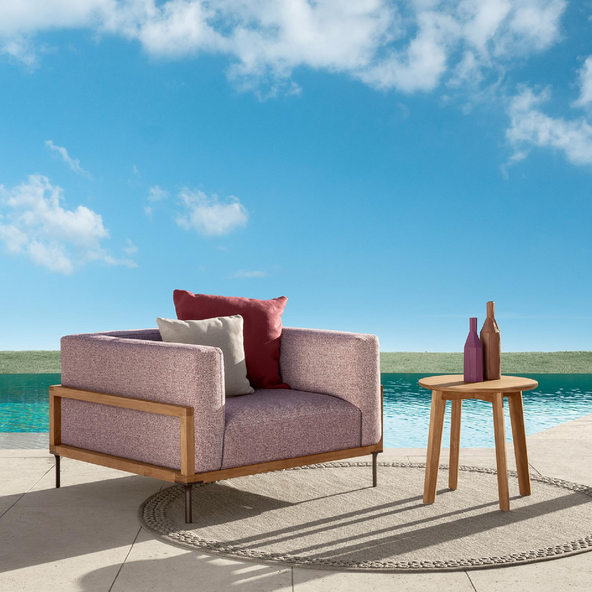 Wood Outdoor Side table | Talenti CleoSoft | Italianfurniture.com