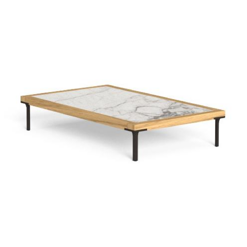Wood Legged Outdoor Coffee Table | Talenti CleoSoft | Italianfurniture.com