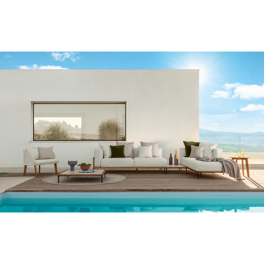 Wood Legged Outdoor Coffee Table | Talenti CleoSoft | Italianfurniture.com