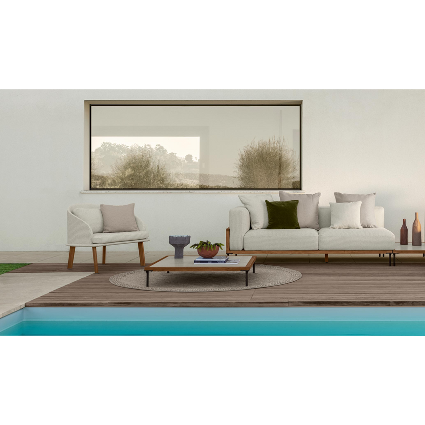 Wood Legged Outdoor Coffee Table | Talenti CleoSoft | Italianfurniture.com