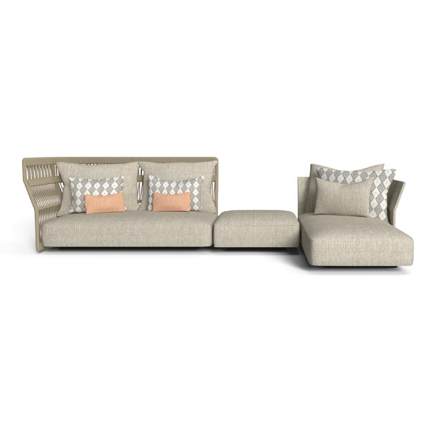 Rope Back Outdoor Modular Sofa | Talenti Cliff | Italianfurniture.com