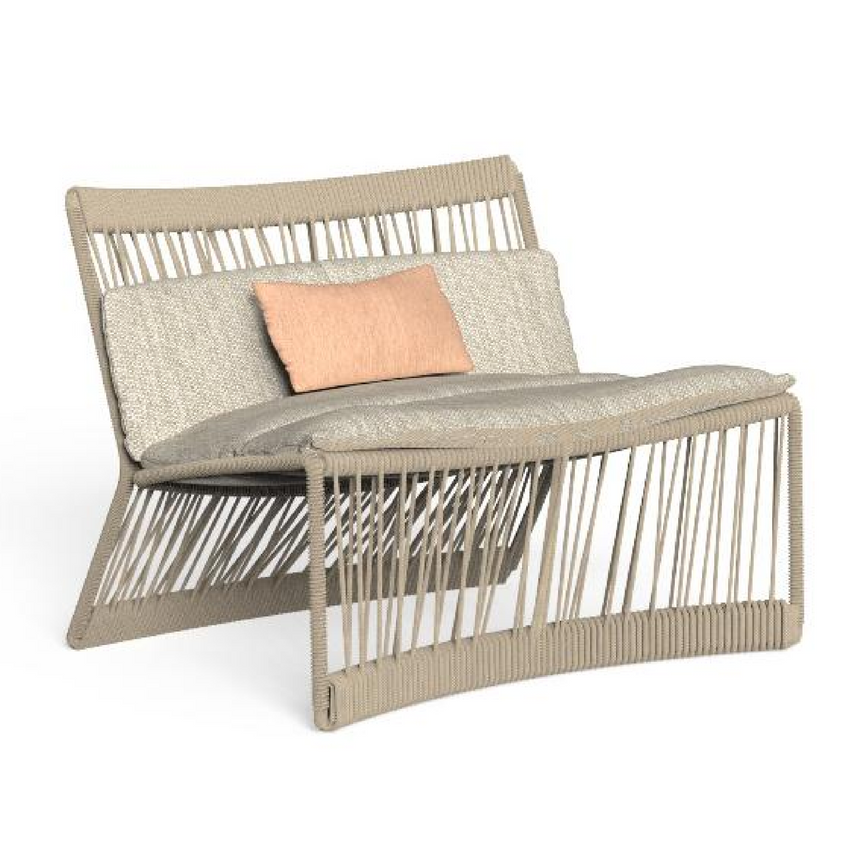 Cliff Living Armchair rope backrest | Italianfurniture.com