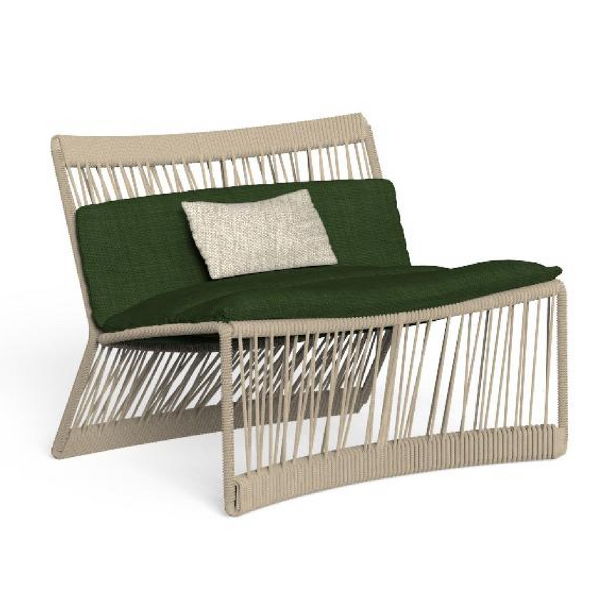 Cliff Living Armchair rope backrest | Italianfurniture.com