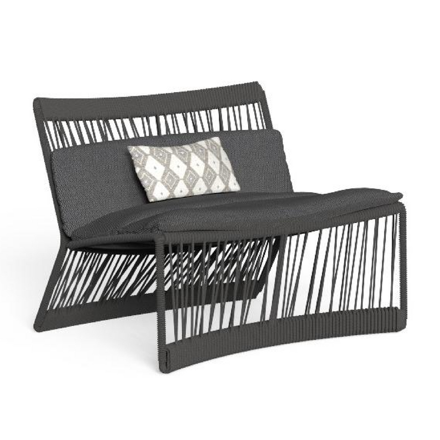 Cliff Living Armchair rope backrest | Italianfurniture.com