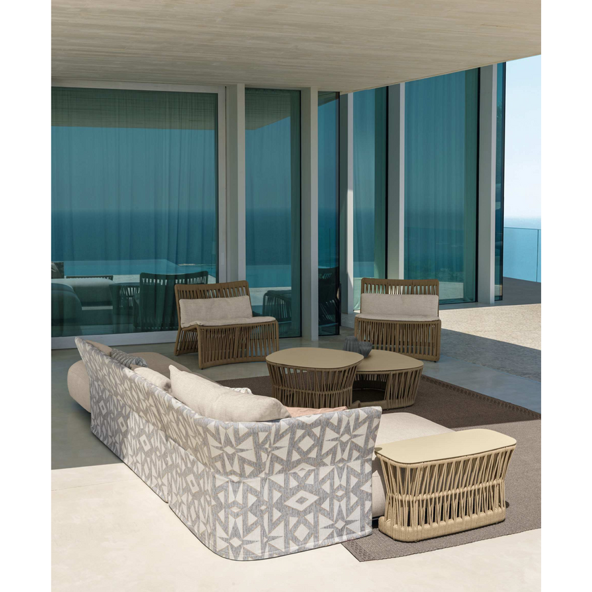 Cliff Living Armchair rope backrest | Italianfurniture.com