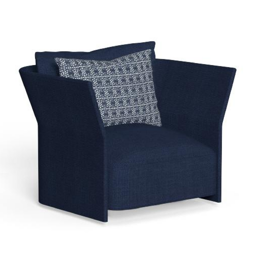 Printed Fabric Outdoor Lounge Armchair | Talenti Cliff | Italianfurniture.com