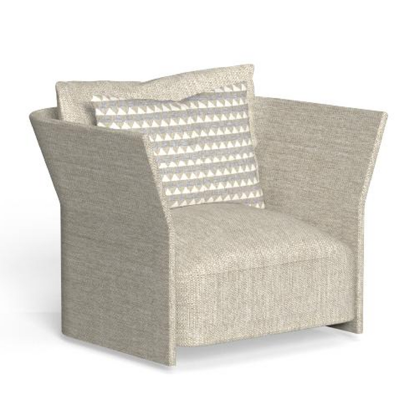 Printed Fabric Outdoor Lounge Armchair | Talenti Cliff | Italianfurniture.com