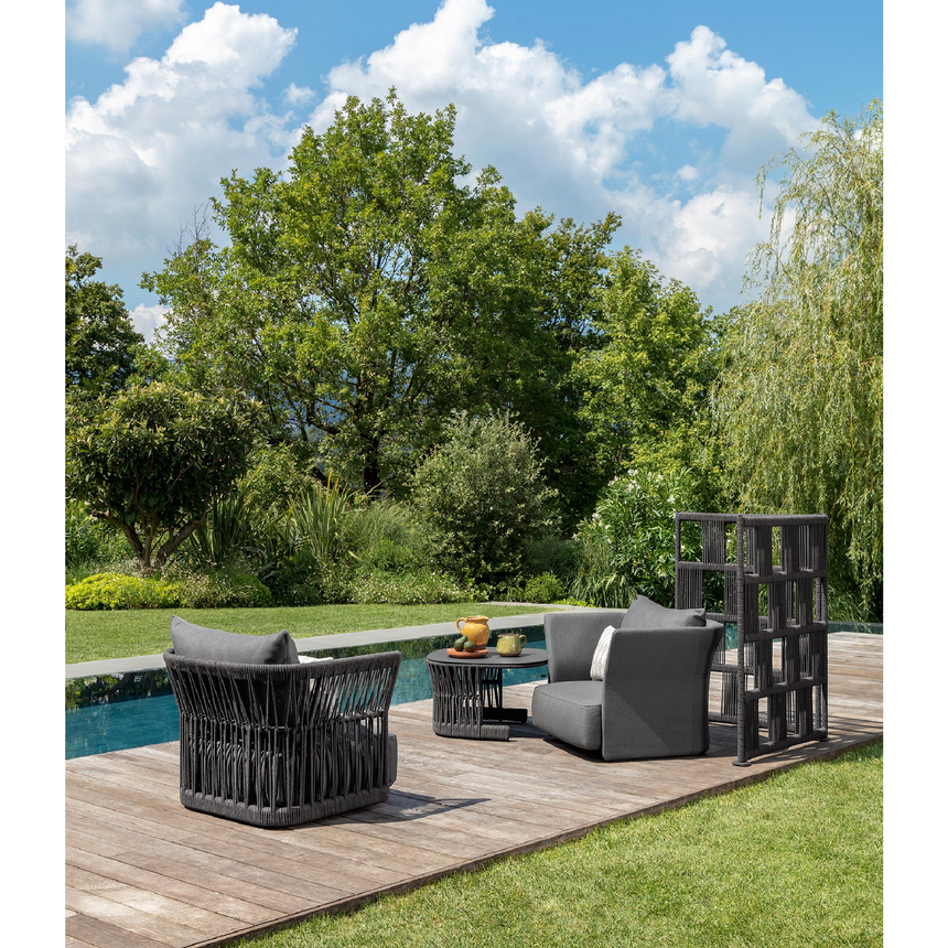 Printed Fabric Outdoor Lounge Armchair | Talenti Cliff | Italianfurniture.com