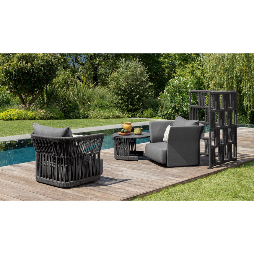 Printed Fabric Outdoor Lounge Armchair | Talenti Cliff | Italianfurniture.com