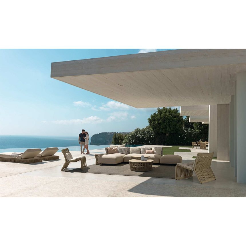 Fabric Square Outdoor Ottoman | Talenti Cliff | Italianfurniture.com