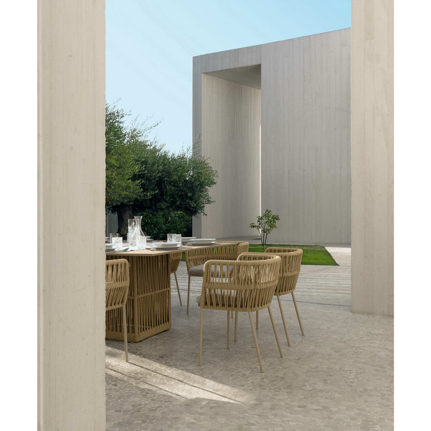 Rope Square Outdoor Dining Table | Talenti Cliff | Italianfurniture.com